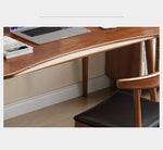 Solid Brown Natural Wood Table with White Rubber Wood Accents fl-246