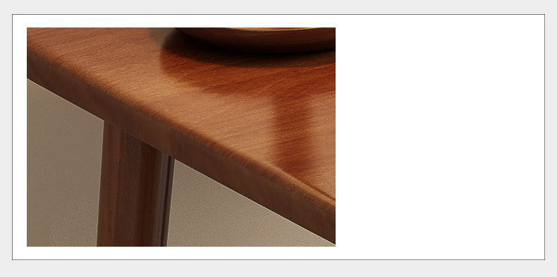 Solid Brown Natural Wood Table with White Rubber Wood Accents fl-246