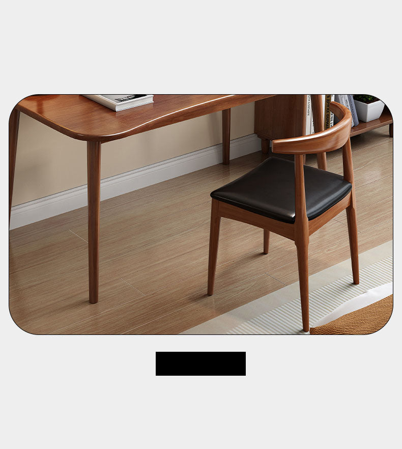 Solid Brown Natural Wood Table with White Rubber Wood Accents fl-246