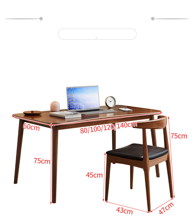 Solid Brown Natural Wood Table with White Rubber Wood Accents fl-246