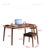 Solid Brown Natural Wood Table with White Rubber Wood Accents fl-246