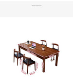 Stunning Brown & White Rubber Wood Particle Board Table - Perfect Natural Wood Finish fl-249