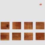 Modern Brown and White Rubber Wood Particle Board Table - Elegant Natural Wood Finish fl-252