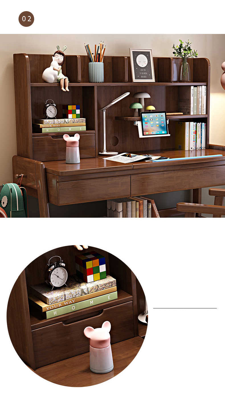 Stylish Brown and White Furniture: Rubber Wood & Particle Board for Home Decor fl-256