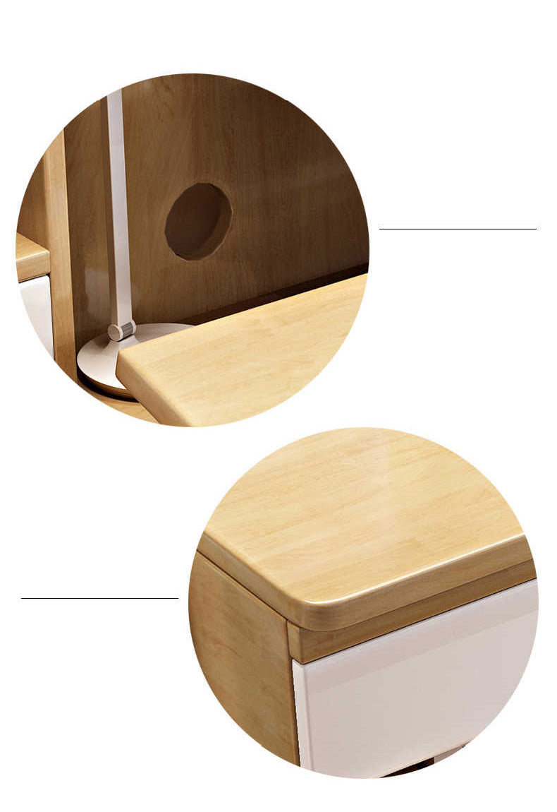 Stylish Brown and White Furniture: Rubber Wood & Particle Board for Home Decor fl-256