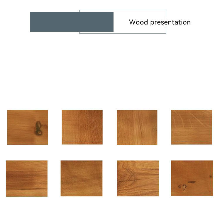 Stylish Brown Black Gray Rubber Wood Particle Board Table - Natural Wood Finish for Modern Homes fl-257