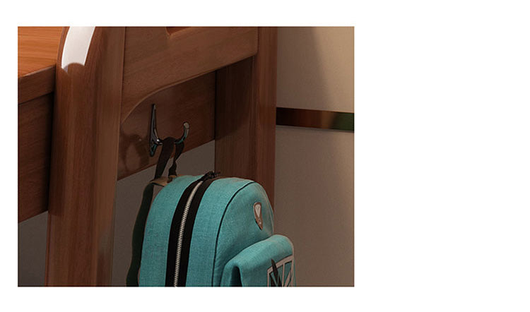 Stylish Multi-Color Home Office Desk - Natural Wood, White, Blue, Pink - Durable Rubber Wood and Particle Board fl-258