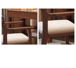 Stylish Multi-Color Home Office Desk - Natural Wood, White, Blue, Pink - Durable Rubber Wood and Particle Board fl-258