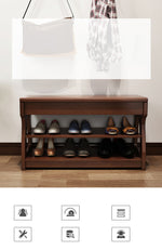 Elegant Rubber Wood Stool – Premium Brown & White Finish for Stylish Home Decor fl-259