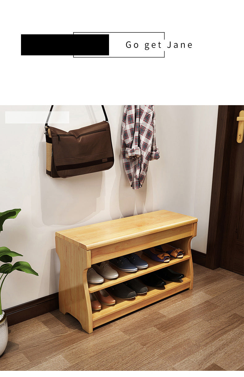 Elegant Rubber Wood Stool – Premium Brown & White Finish for Stylish Home Decor fl-259