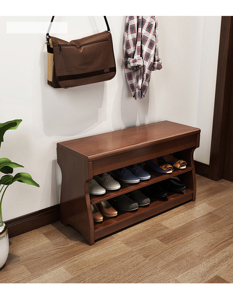 Elegant Rubber Wood Stool – Premium Brown & White Finish for Stylish Home Decor fl-259