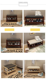 Elegant Brown Rubber Wood Stool with White PU Leather Seat and Particle Board Frame fl-260