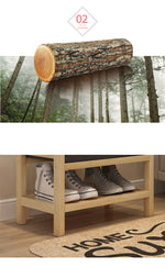 Elegant Brown Rubber Wood Stool with White PU Leather Seat and Particle Board Frame fl-260