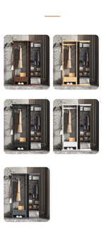 Elegant Multi-Color Wooden Coat Hanger - Natural, Brown, White, Black, Gray fl-265