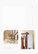 Elegant Multi-Color Coat Hanger - Natural Wood, Brown, White & Gray Finishes with Glass Elements fl-267
