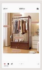 Elegant Multi-Color Coat Hanger - Natural Wood, Brown, White & Gray Finishes with Glass Elements fl-267
