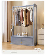 Elegant Multi-Color Coat Hanger - Natural Wood, Brown, White & Gray Finishes with Glass Elements fl-267