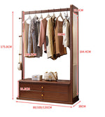 Elegant Multi-Color Coat Hanger - Natural Wood, Brown, White & Gray Finishes with Glass Elements fl-267