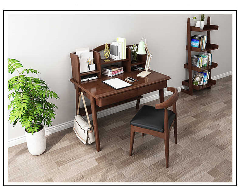 Elegant Rubber Wood Upholstered Chair in Natural Brown and White PU Leather fl-271