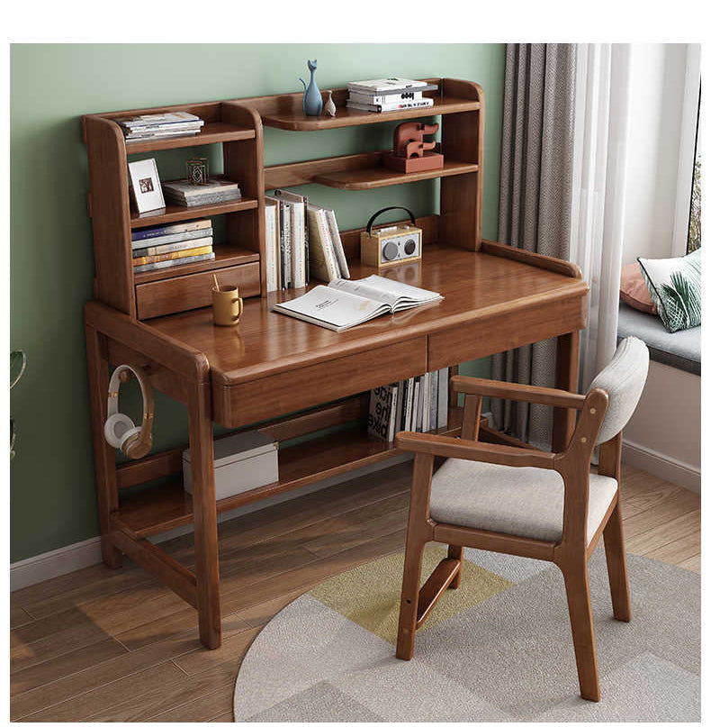 Stylish Rubber Wood Chair in Natural Brown with Cotton-Ramie Cushion – Available in White, Blue, and Pink fl-272