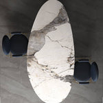 Elegant Sintered Stone Table with Stainless Steel Frame – Durable & Modern Design fld-2749