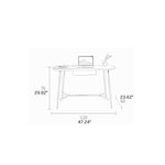 Stylish Stainless Steel Table with Faux Leather Finish - Modern Design & Durable Craftsmanship fld-2751