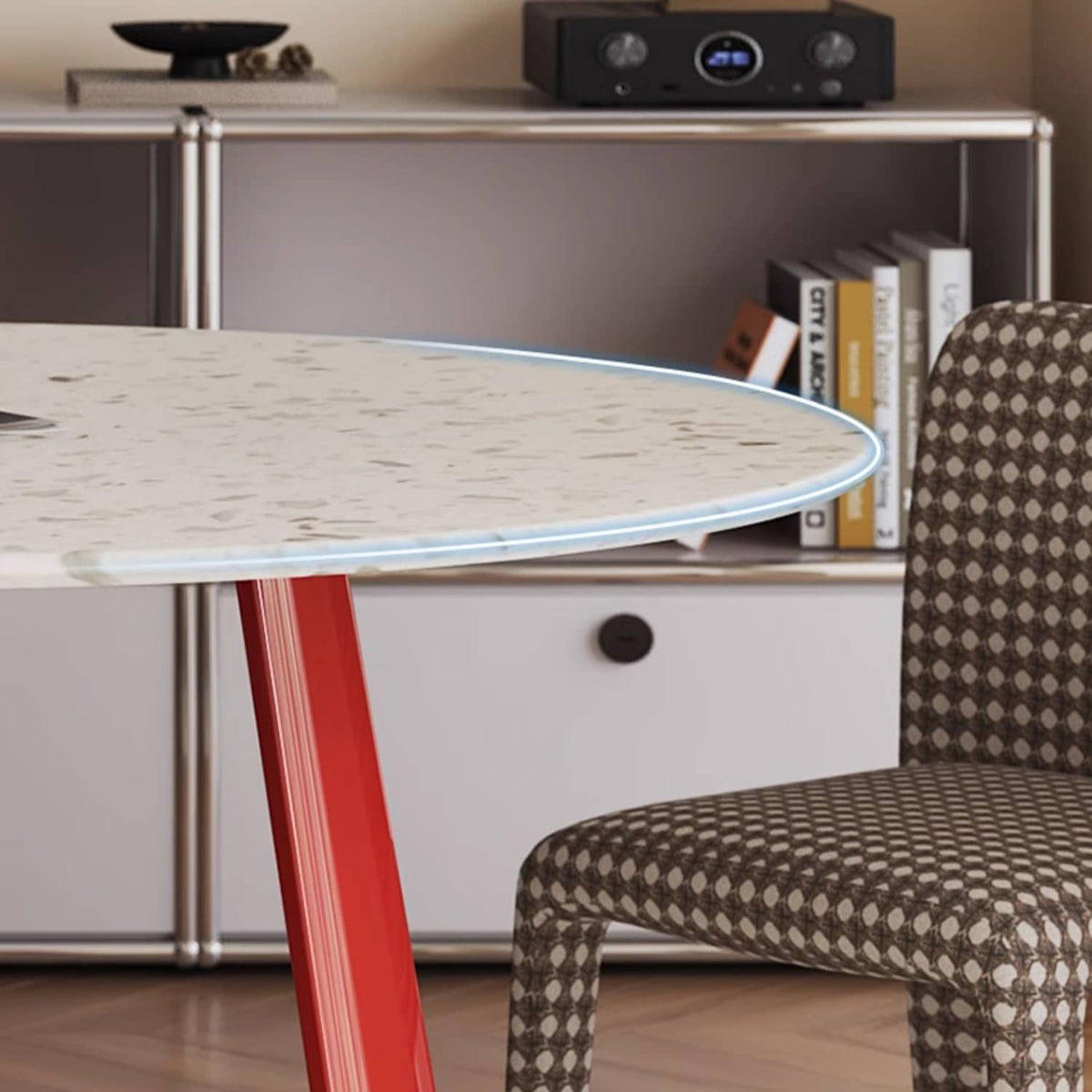Stunning Terrazzo Beech Wood Table – Elevate Your Home Décor Elegantly fld-2752