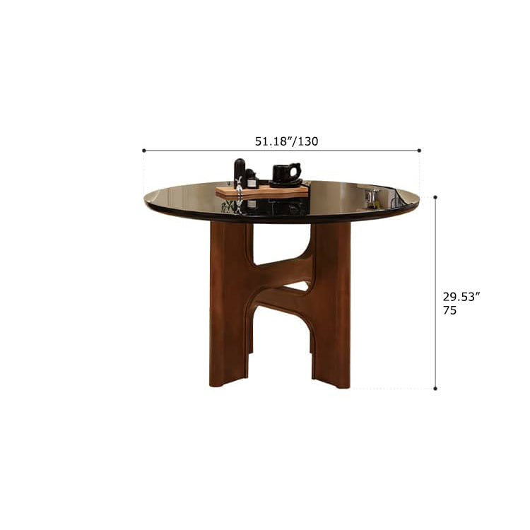 Elegant Oak Wood Coffee Table with Tempered Glass Top and Ash Wood Accents fld-2758