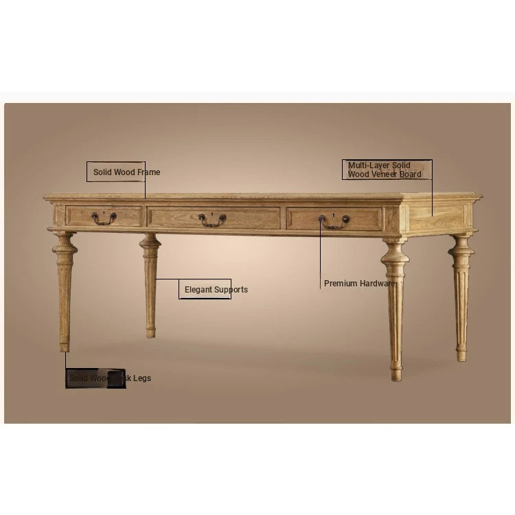 Elegant Oak Multi-Layer Board Table - Timeless Design for Home or Office Workspace fljgj-2109