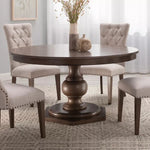 Elegant Oak Dining Chair with Cotton-Ramie Upholstery and Stylish Nailhead Trim - Perfect for Modern Homes fljgj-2111