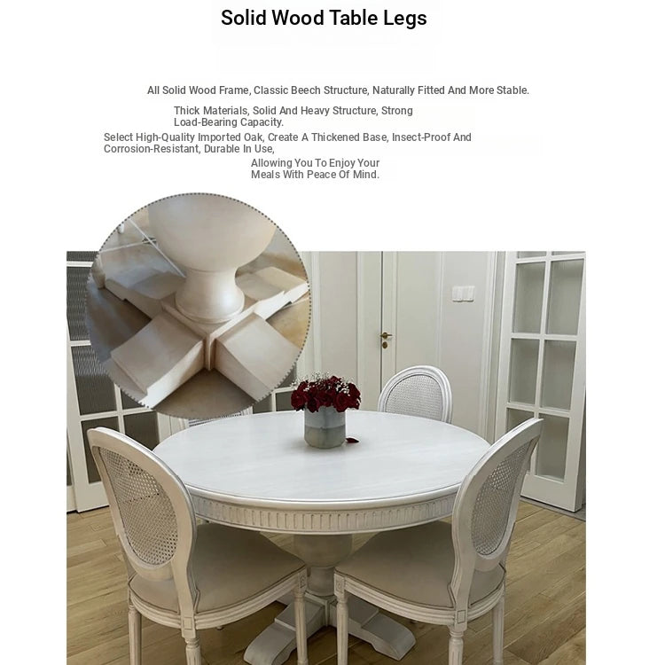 Elegant Oak Chair with Cotton-Ramie Upholstery and Rattan Weaving for Chic Dining Spaces fljgj-2113