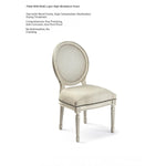 Elegant Oak Chair with Cotton-Ramie Upholstery and Rattan Weaving for Chic Dining Spaces fljgj-2113
