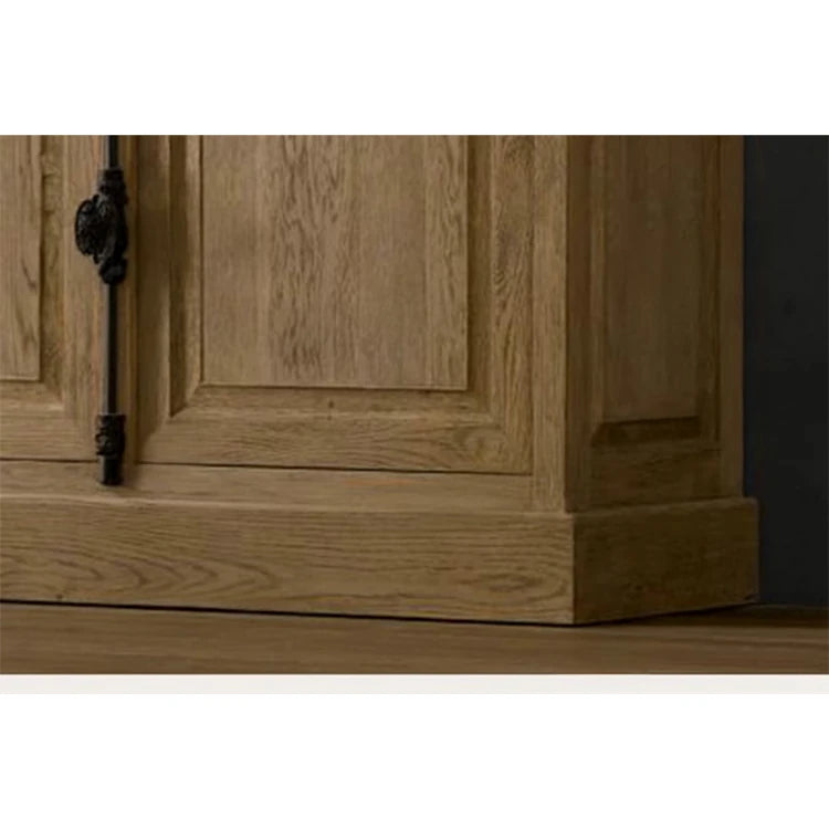 Elegant Oak Multi-Layer Board Glass Cabinet - Stylish Storage Solution for Your Home fljgj-2116