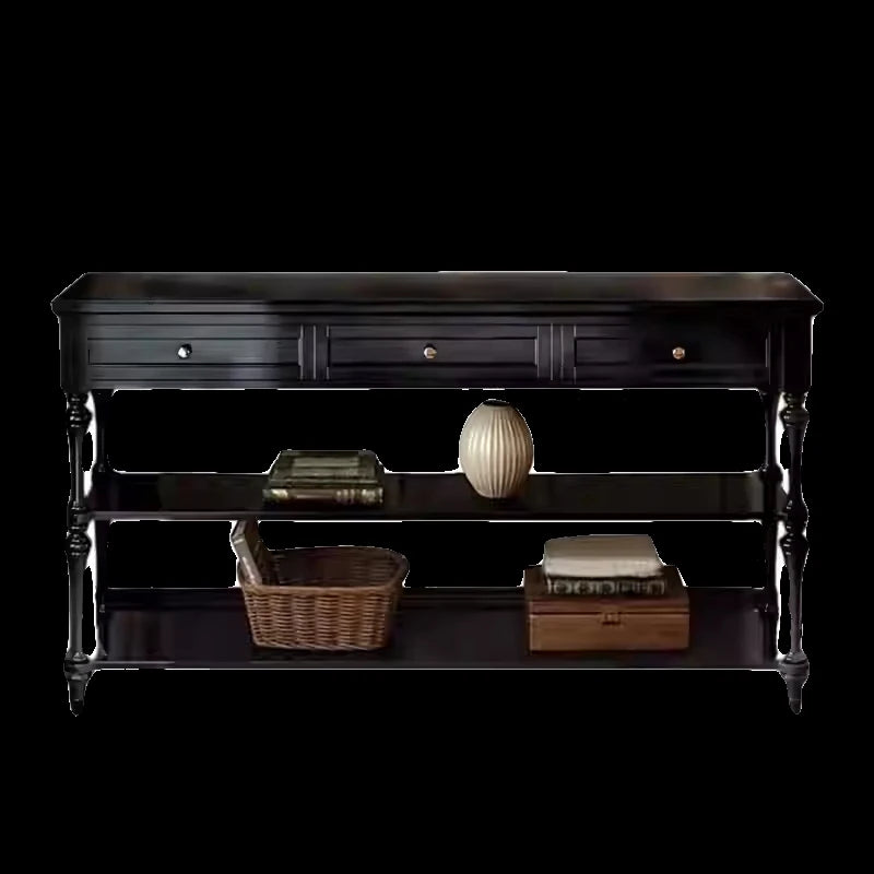Elegant Oak Multi-Layer Board Table with Stylish Storage Solutions for Modern Living Spaces fljgj-2117