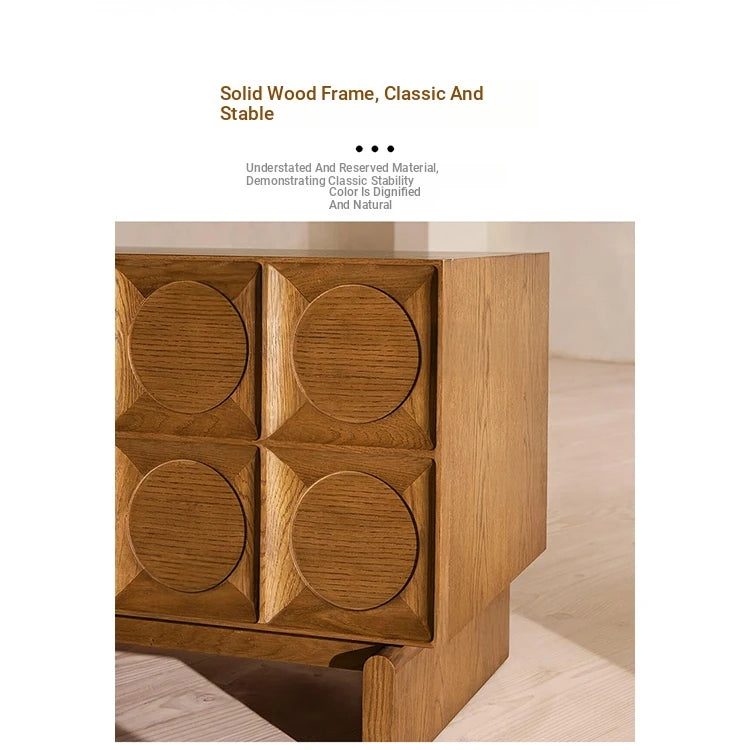 Stylish Oak Multi-Layer Board TV Cabinet with Unique Design and Ample Storage Space fljgj-2122