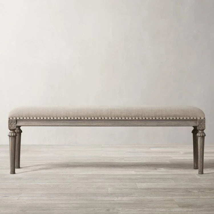 Elegant Oak Stool with PU Leather Upholstery - Versatile Multi-layer Design for Stylish Seating fljgj-2123