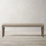 Elegant Oak Stool with PU Leather Upholstery - Versatile Multi-layer Design for Stylish Seating fljgj-2123