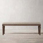 Elegant Oak Stool with PU Leather Upholstery - Versatile Multi-layer Design for Stylish Seating fljgj-2123