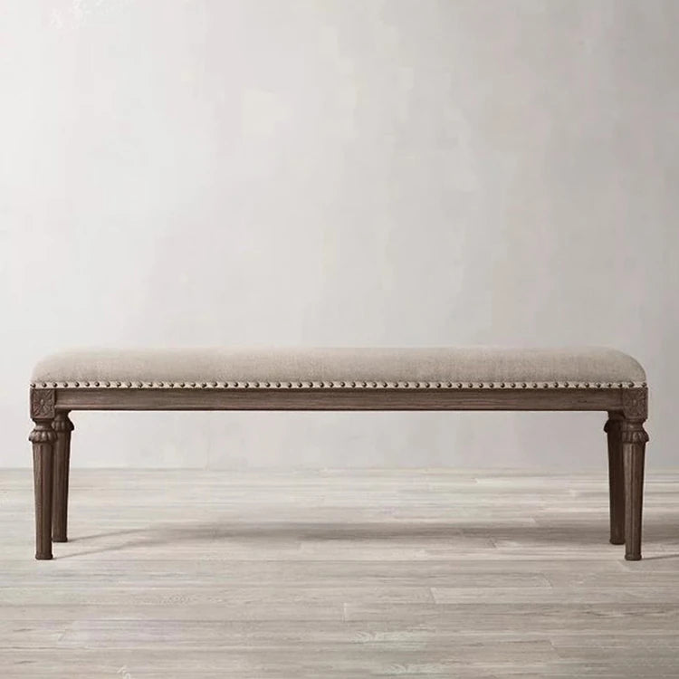 Elegant Oak Stool with PU Leather Upholstery - Versatile Multi-layer Design for Stylish Seating fljgj-2123