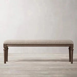 Elegant Oak Stool with PU Leather Upholstery - Versatile Multi-layer Design for Stylish Seating fljgj-2123