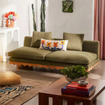 Stylish Pine Ash Wood Sofa with Cotton-Ramie Fabric - Trendy Home Comfort for Modern Living Spaces fljgj-2127