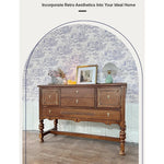 Elegant Oak Multi-layer Board Cabinet with Intricate Detailing and Storage Drawers - Perfect for Home Decor fljgj-2130