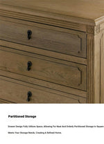 Chic Oak Stainless Bedside Cupboard with 3 Drawers – Elegant Storage Solution for Any Bedroom fljgj-2131