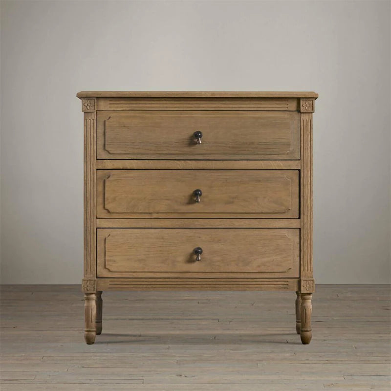 Elegant Oak Stainless Cabinet with Three Drawers – Modern Storage Solution for Any Room fljgj-2132