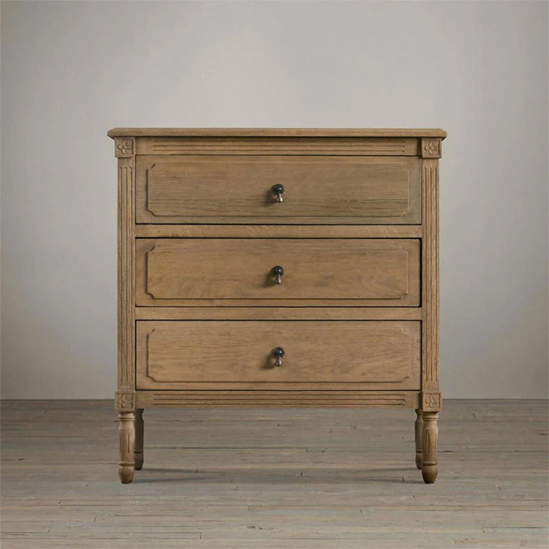Elegant Oak Stainless Cabinet with Three Drawers – Modern Storage Solution for Any Room fljgj-2132