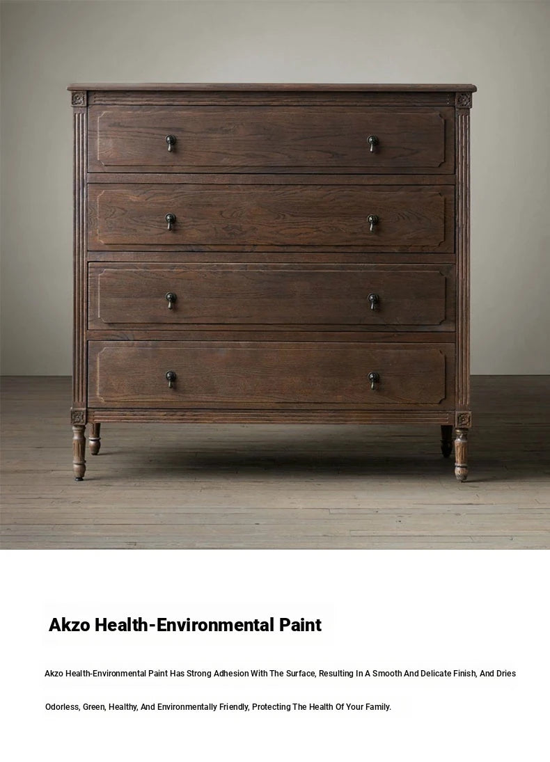 Elegant Oak Stainless Cabinet with Three Drawers – Modern Storage Solution for Any Room fljgj-2132