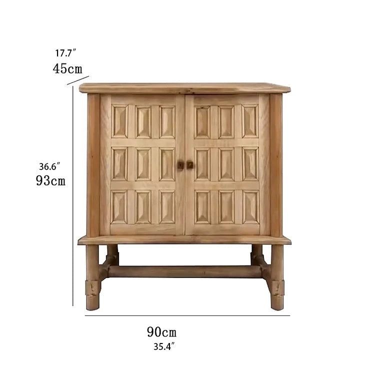 Stylish Oak Multi-Layer Board Cabinet with Unique Patterned Doors – Perfect Storage Solution for Modern Homes! fljgj-2139