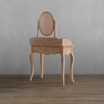 Elegant Oak Makeup Table with Multi-Layer Board and Glass Mirror – Perfect for Your Vanity Space fljgj-2141