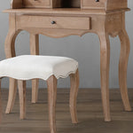 Elegant Oak Makeup Table with Multi-Layer Board and Glass Mirror – Perfect for Your Vanity Space fljgj-2141