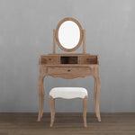 Elegant Oak Makeup Table with Multi-Layer Board and Glass Mirror – Perfect for Your Vanity Space fljgj-2141